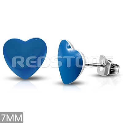 Oceľové náušnice so srdiečkom SS1033